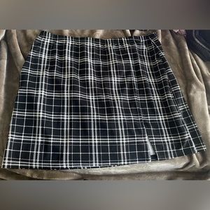 Plaid Mini Skirt Plus Size